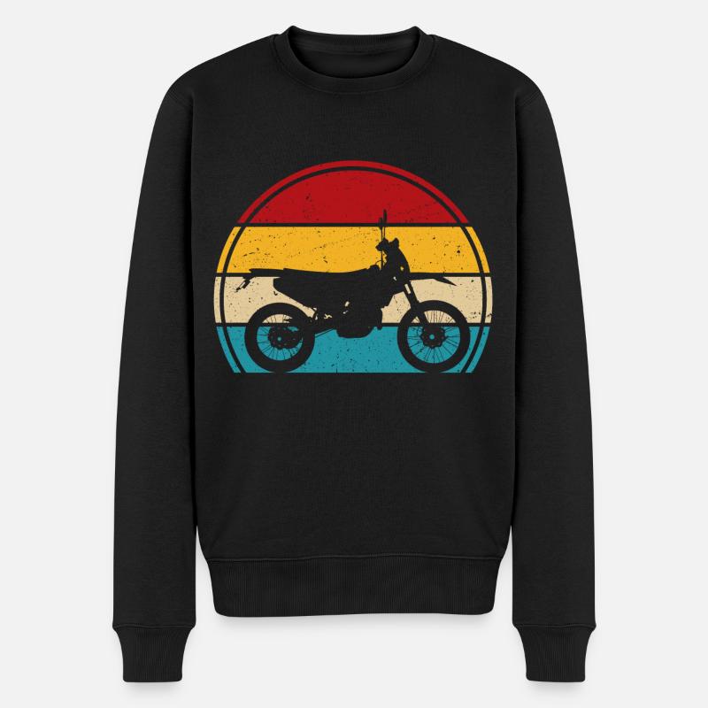 Retro motoCross supercross - Männer Premium Bio Pullover - Schwarz