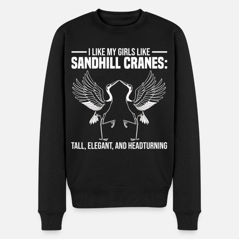 Vogelbeobachter | Kanadakranich Vögel Geschenkidee - Männer Premium Bio Pullover - Schwarz