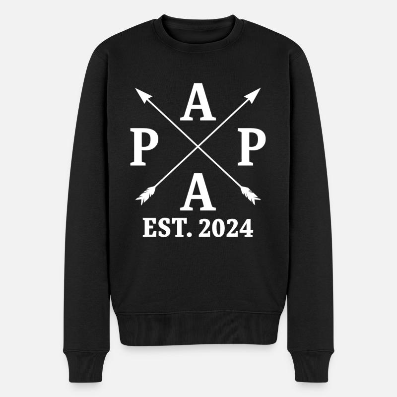 Papa Est. 2024 - Pull Premium bio Homme - noir