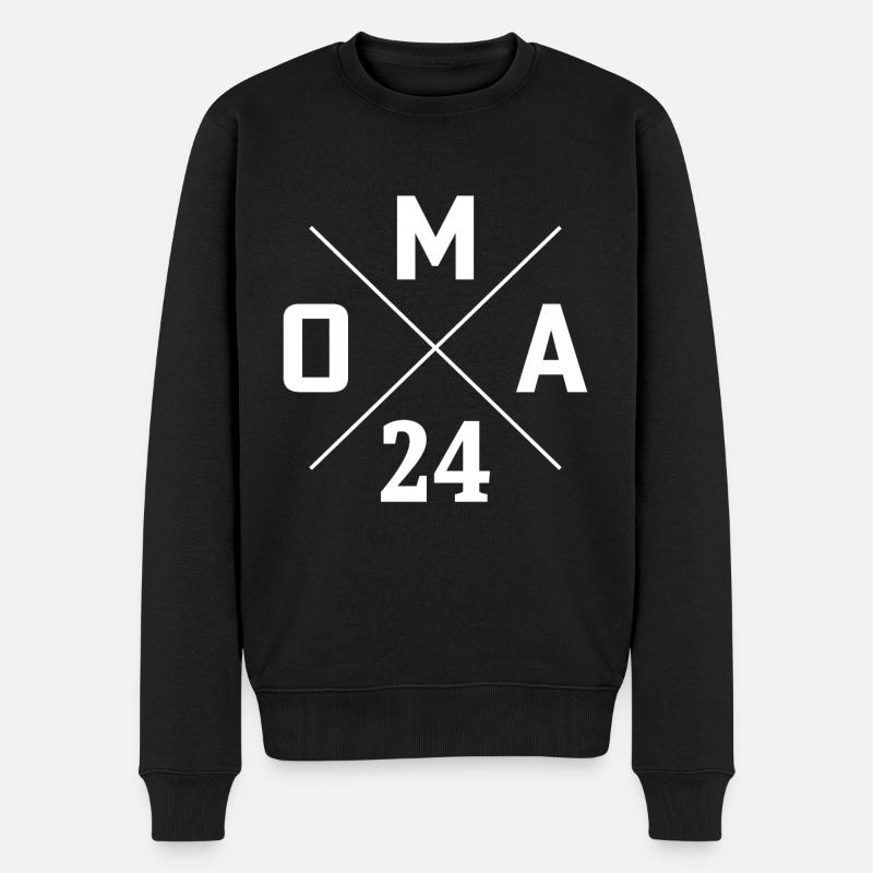 oma 2024 - Männer Premium Bio Pullover - Schwarz