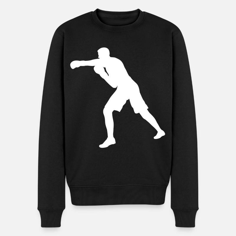 Poinçon Boxer en blanc - Pull Premium bio Homme - noir