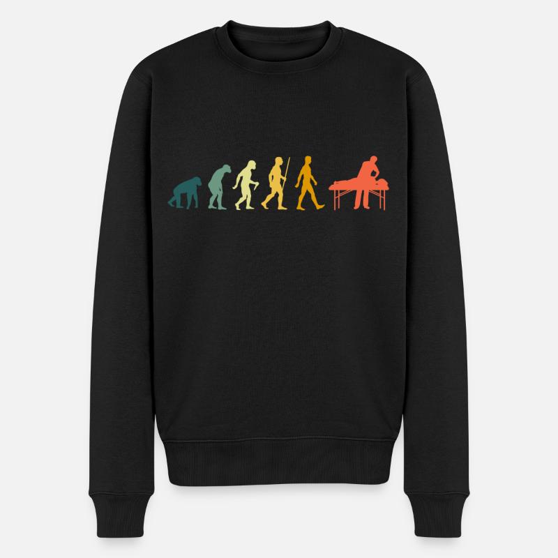 Physio Evolution Physiotherapist Development Retro - Pull Premium bio Homme - noir
