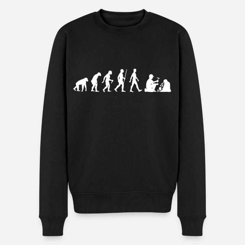 Geologe Evolution Geologie Entwicklung Geologen - Männer Premium Bio Pullover - Schwarz