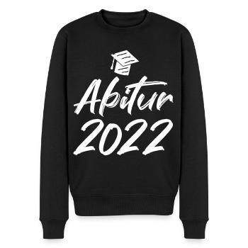 Abschluss Abitur 2022 Hut Pinselschrift - Männer Premium Bio Pullover - Schwarz - Vorne - Nico (187cm)