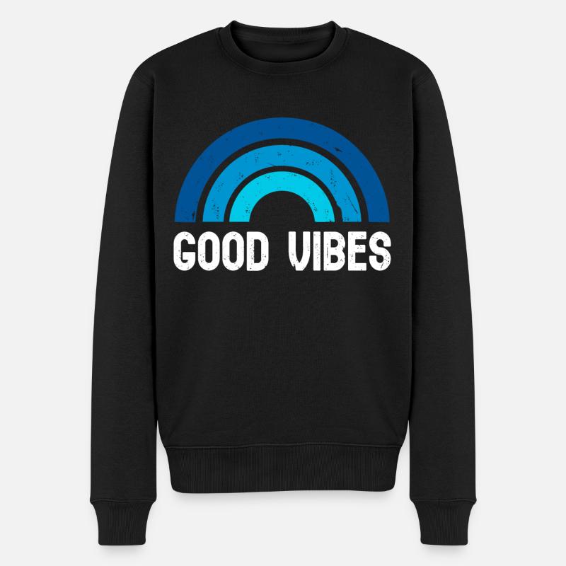 Great Vibes Good Life - Männer Premium Bio Pullover - Schwarz