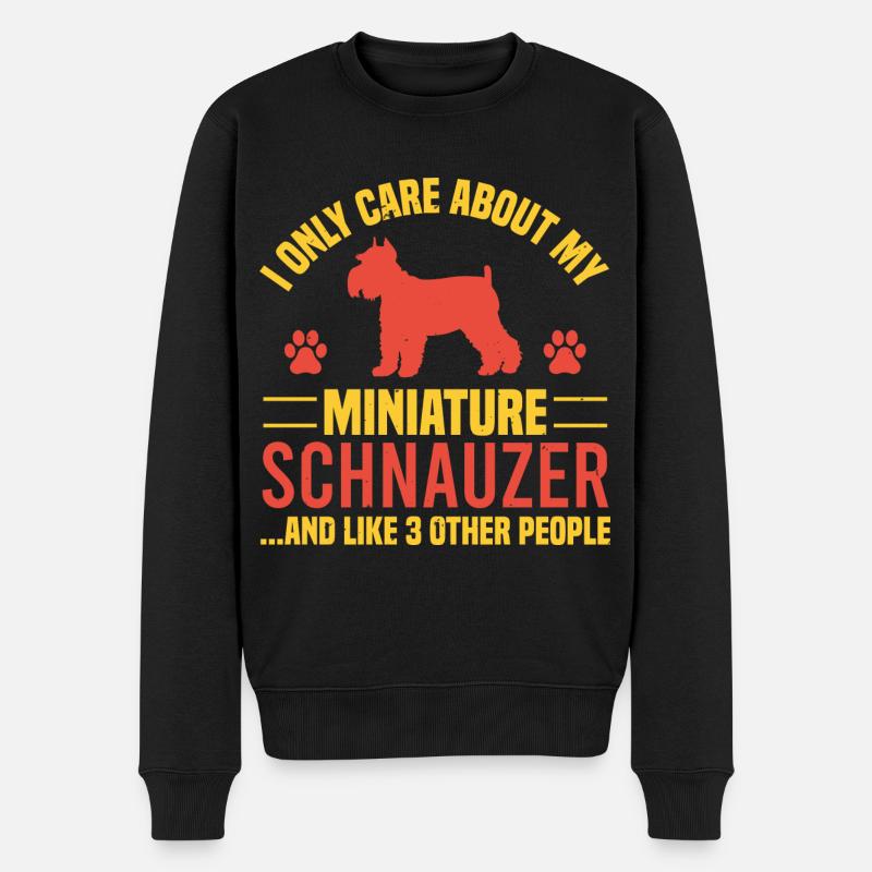 Schnauzer Zwergschnauzer - Pull Premium bio Homme - noir