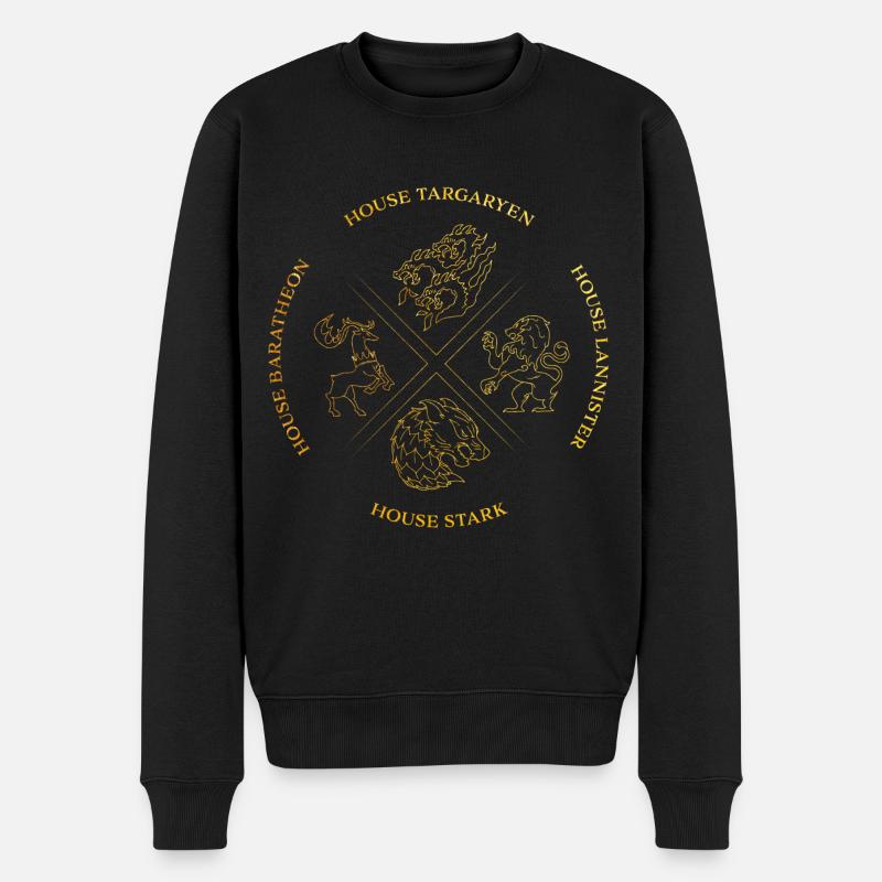 Game Of Thrones Targaryen Lannister Stark - Männer Premium Bio Pullover - Schwarz