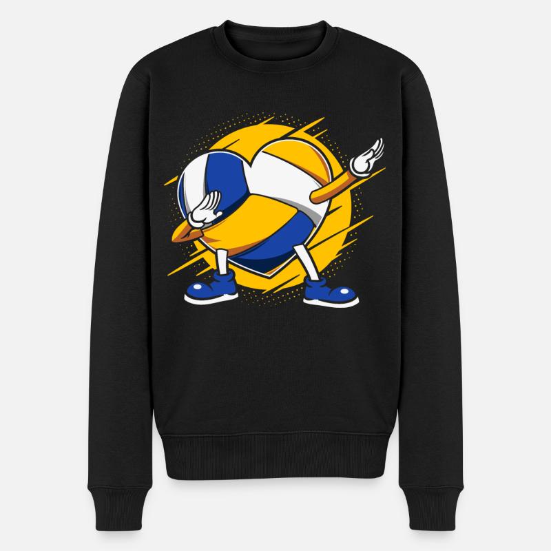 Kinder Dabbing Volleyball Spieler Beachvolleyball - Männer Premium Bio Pullover - Schwarz
