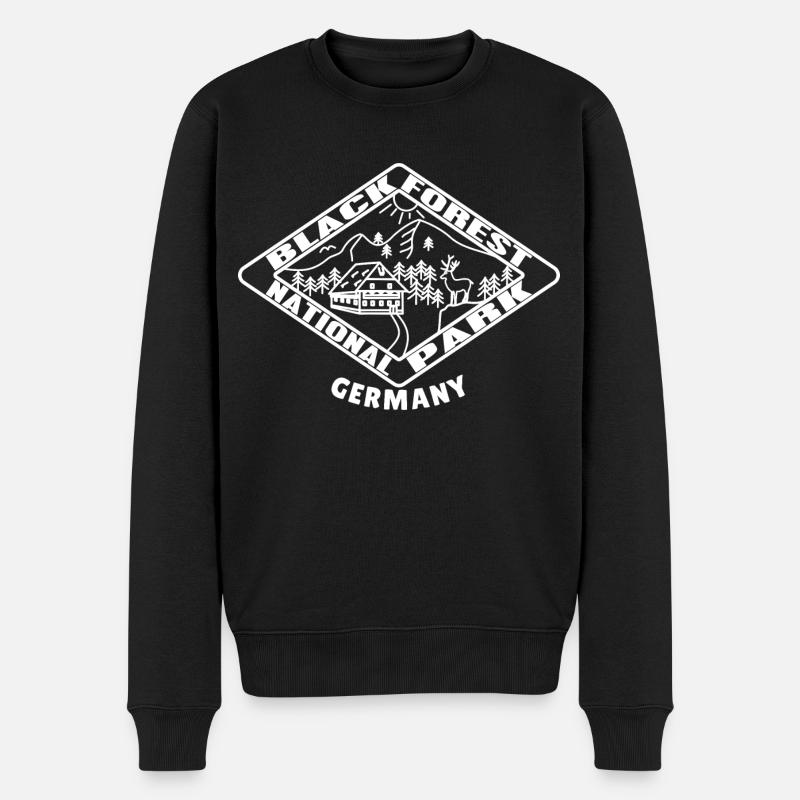 Schwarzwald National Park Wanderer Schwarzwälder - Männer Premium Bio Pullover - Schwarz