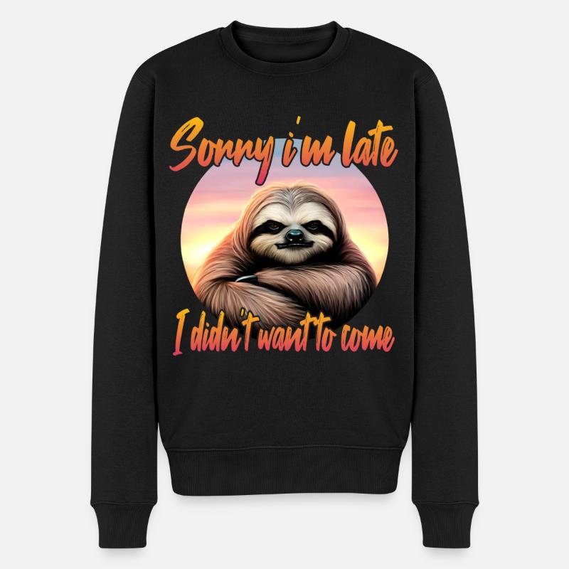Grimt dovendyr - Økologisk premium-sweatshirt til mænd - sort