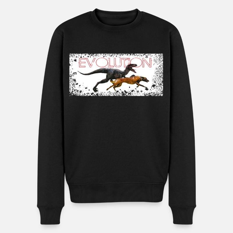 Evolution Comic Dog - Men's Premium Organic Jumper - black