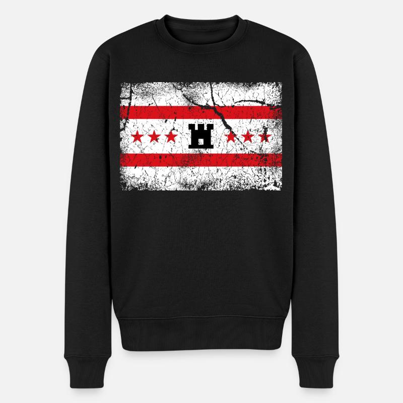 Drenthe - Männer Premium Bio Pullover - Schwarz