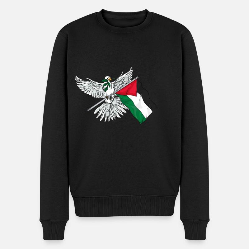 Palästina - Männer Premium Bio Pullover - Schwarz
