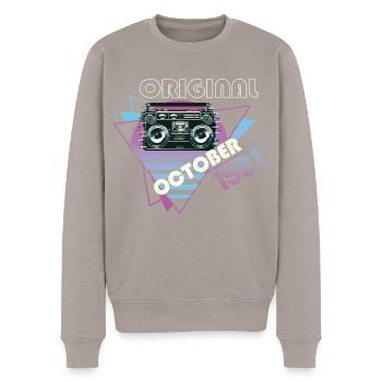Millésime 1991 31 Anniversaire Cadeau Cassette Rétro - Pull Premium bio Homme - taupe - Devant - Nico (187cm)