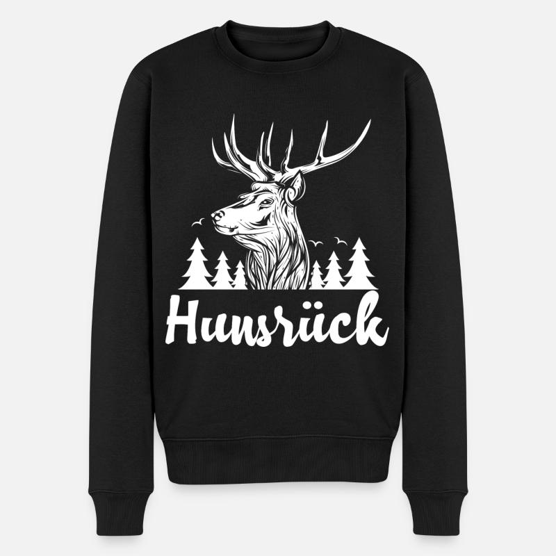 Hunsrück - Männer Premium Bio Pullover - Schwarz