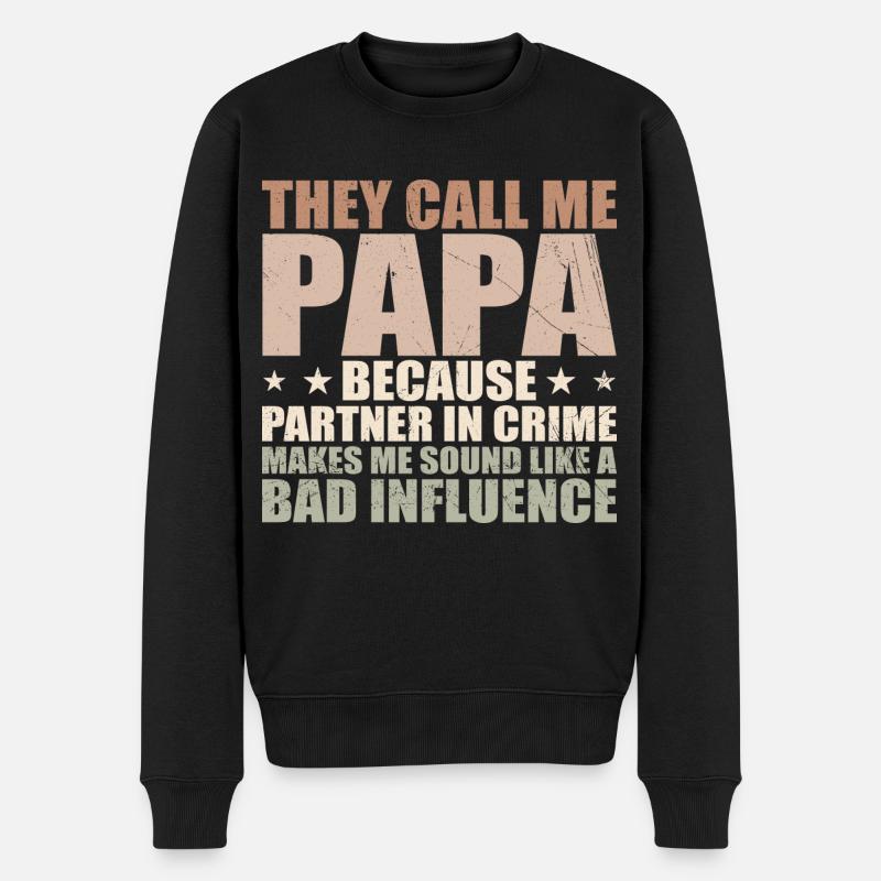 Cadeau Parfait Pour Papa - Pull Premium bio Homme - noir