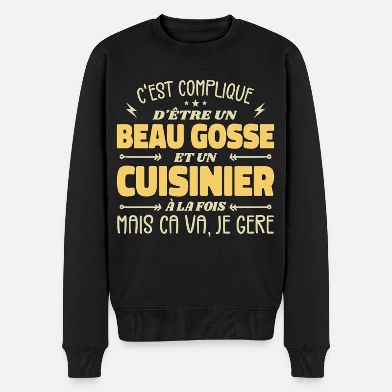 Beau gosse homme cuisinier - Pull Premium bio Homme - noir