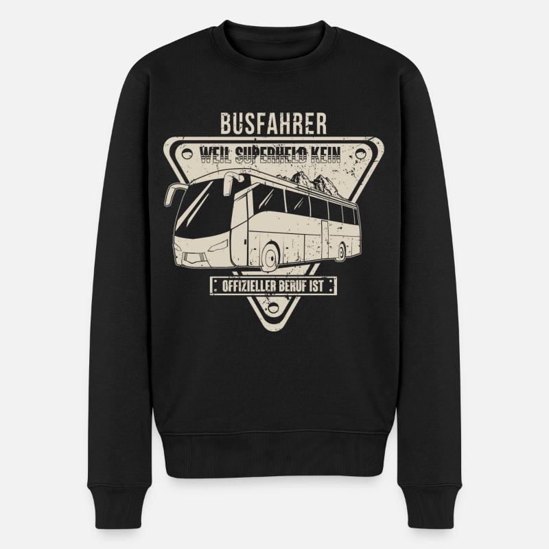 Lustiges Reisebusfahrer Busfahrer Geschenk - Männer Premium Bio Pullover - Schwarz