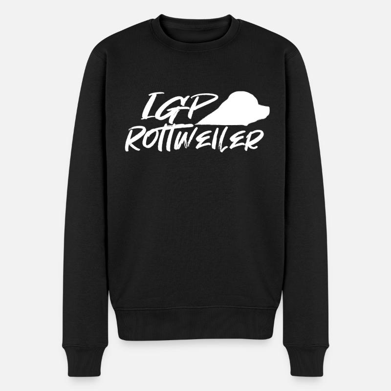 IGP Rottweiler White - Männer Premium Bio Pullover - Schwarz