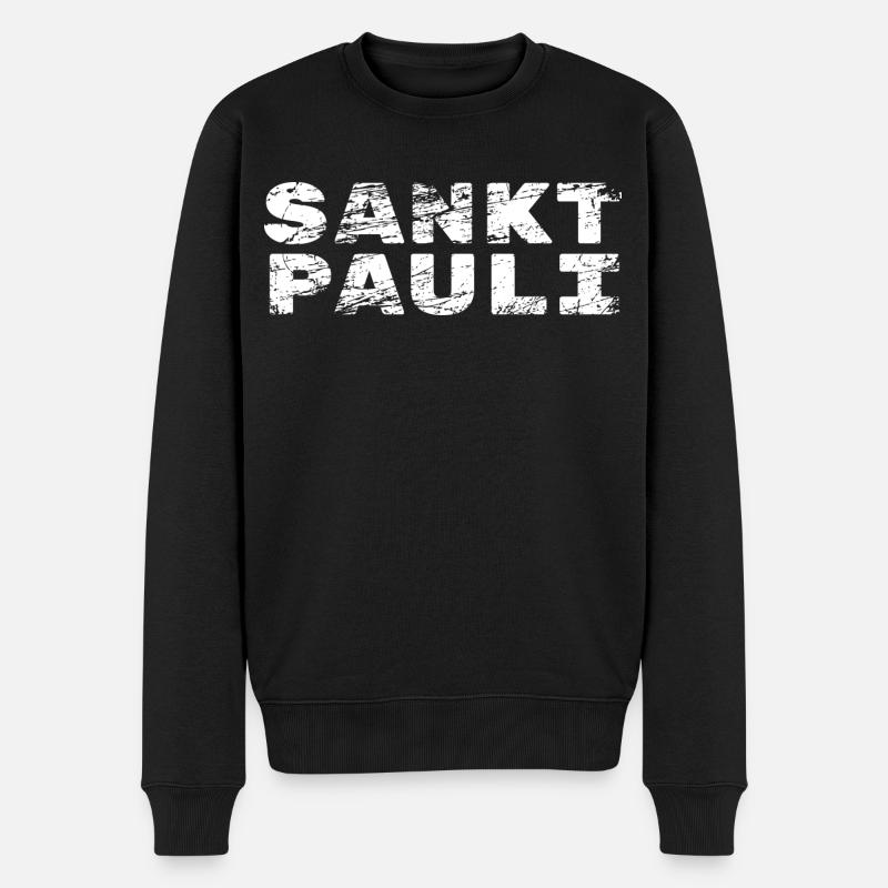 st paulianer st pauli design - Männer Premium Bio Pullover - Schwarz
