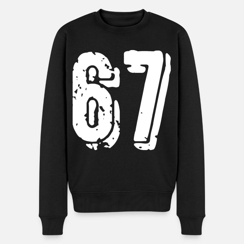 67 Zahl Trikot - Männer Premium Bio Pullover - Schwarz