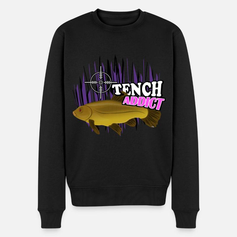 Schleie - Männer Premium Bio Pullover - Schwarz