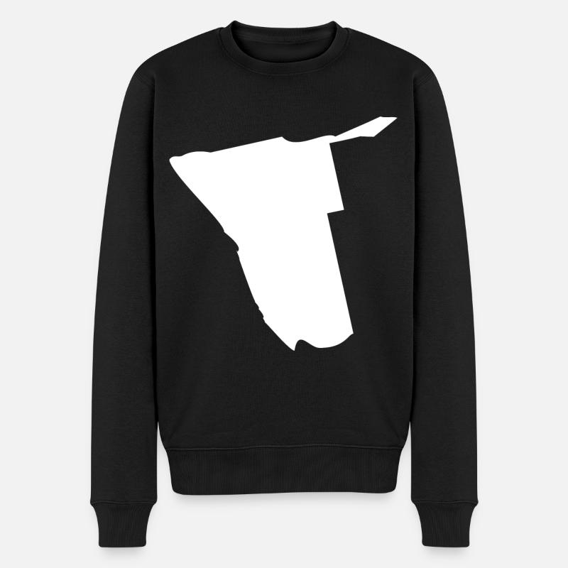 Namibia Landkarte Flagge - Männer Premium Bio Pullover - Schwarz