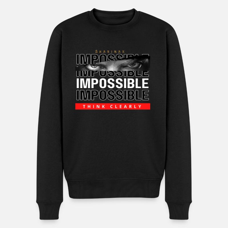 Shanimax Impossible - Männer Premium Bio Pullover - Schwarz