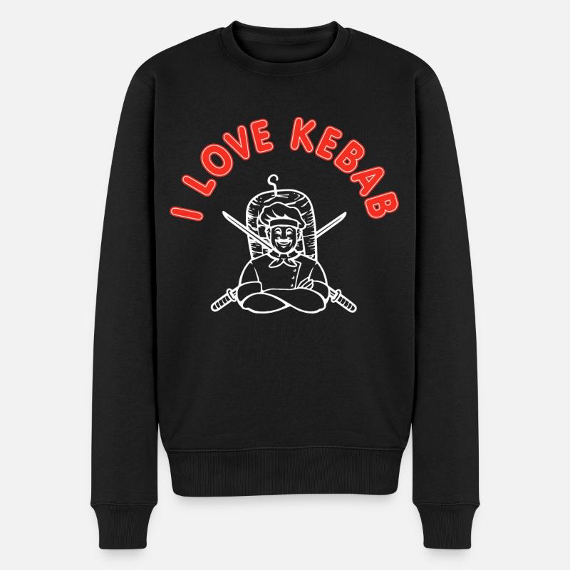 J’adore Kebab Grill - Pull Premium bio Homme - noir