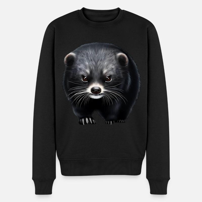 Faszinierender Binturong - Männer Premium Bio Pullover - Schwarz