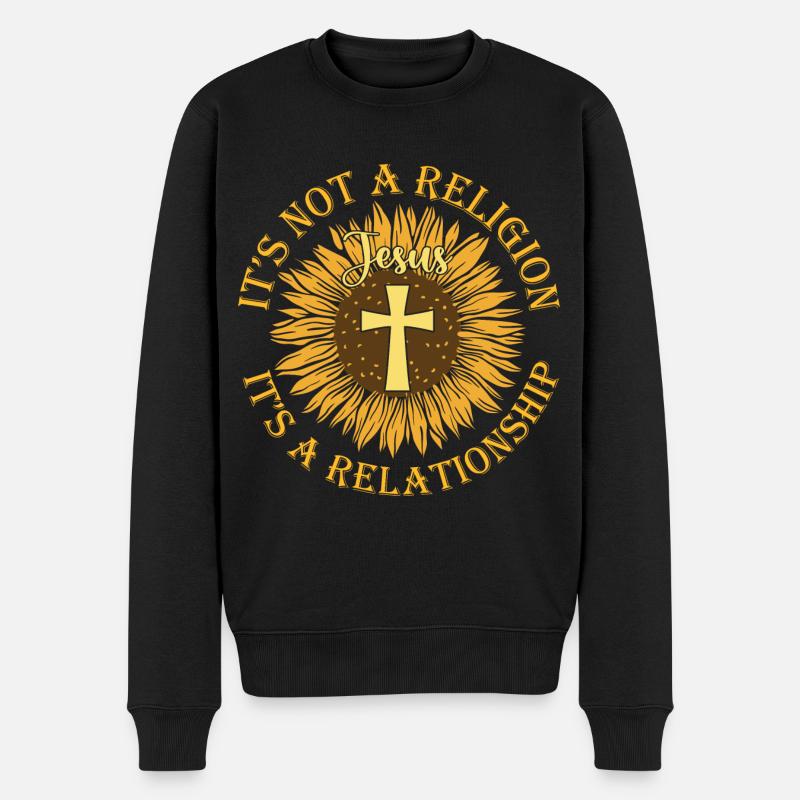 Jesus Gott Christliche Kirche Kreuz Glauben Glauben - Männer Premium Bio Pullover - Schwarz