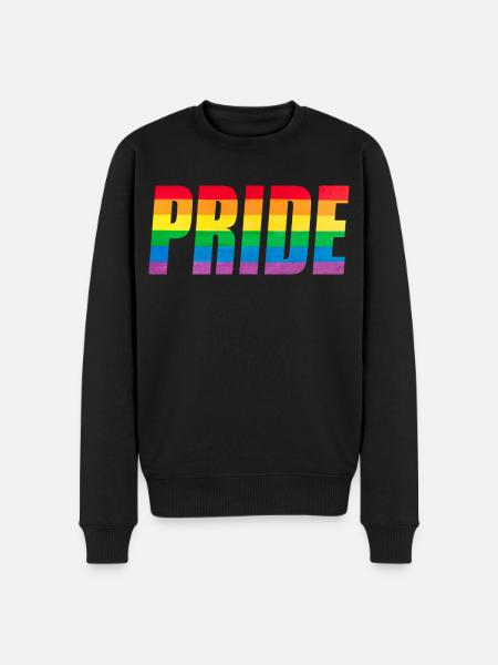Rainbow Pride Graphic - Men's Premium Organic Jumper - black