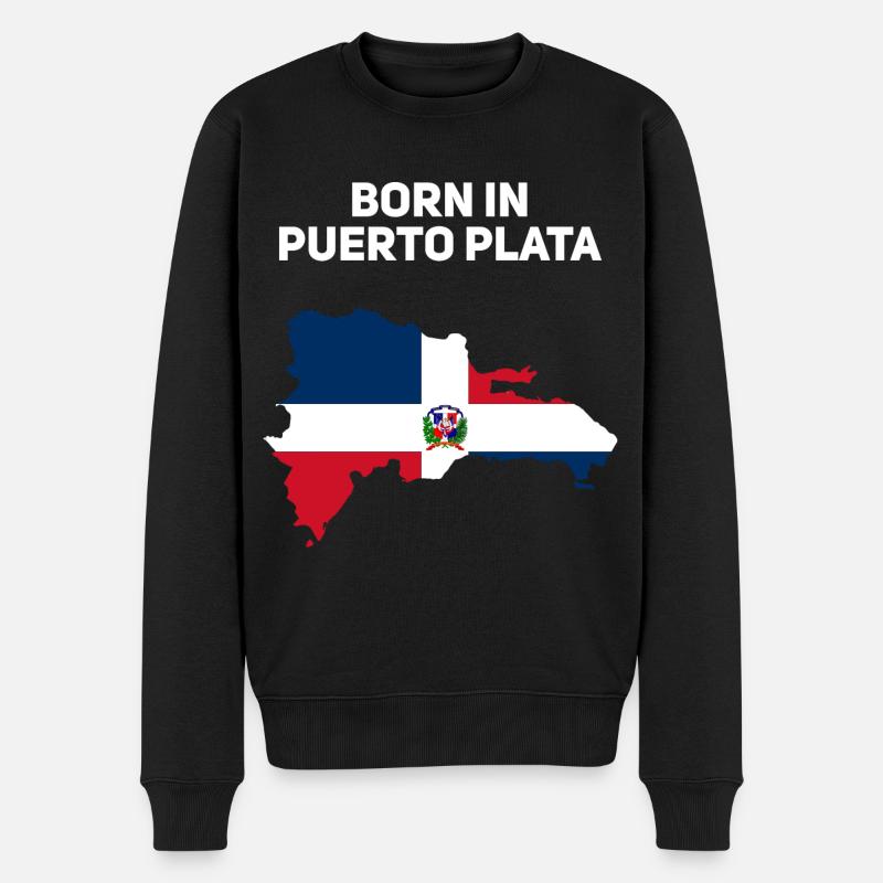 Dominikanische Republik - Männer Premium Bio Pullover - Schwarz