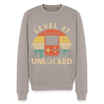 Level 47 Unlocked - Pull Premium bio Homme - taupe - Devant - Nico (187cm)