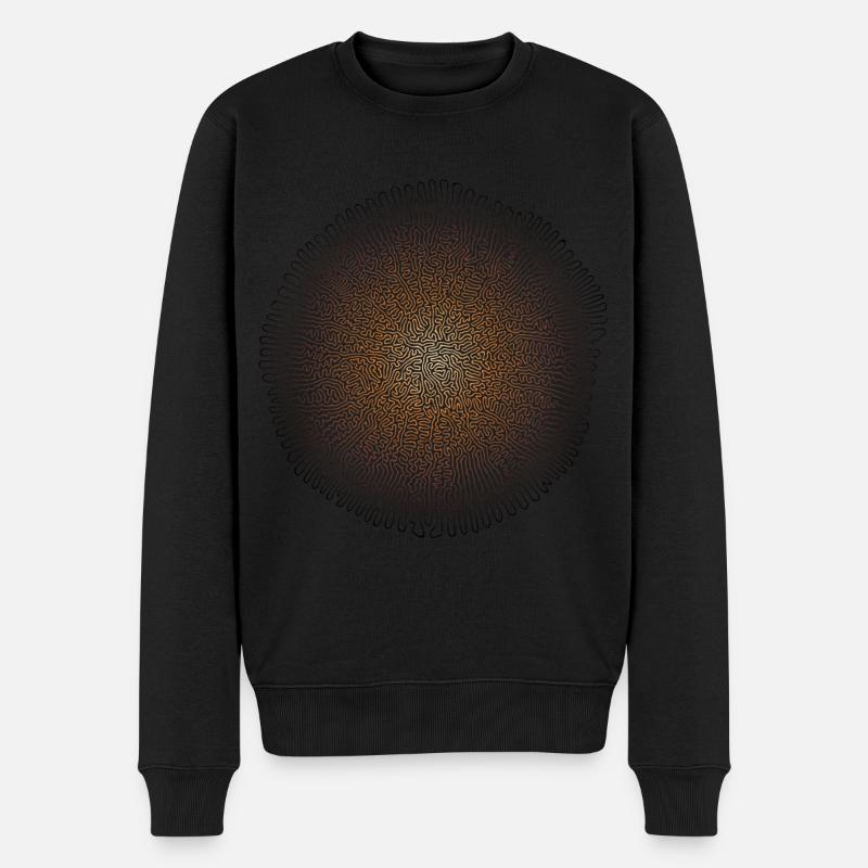 Pilz-Myzel (Psychedelic-Edition) - Männer Premium Bio Pullover - Schwarz