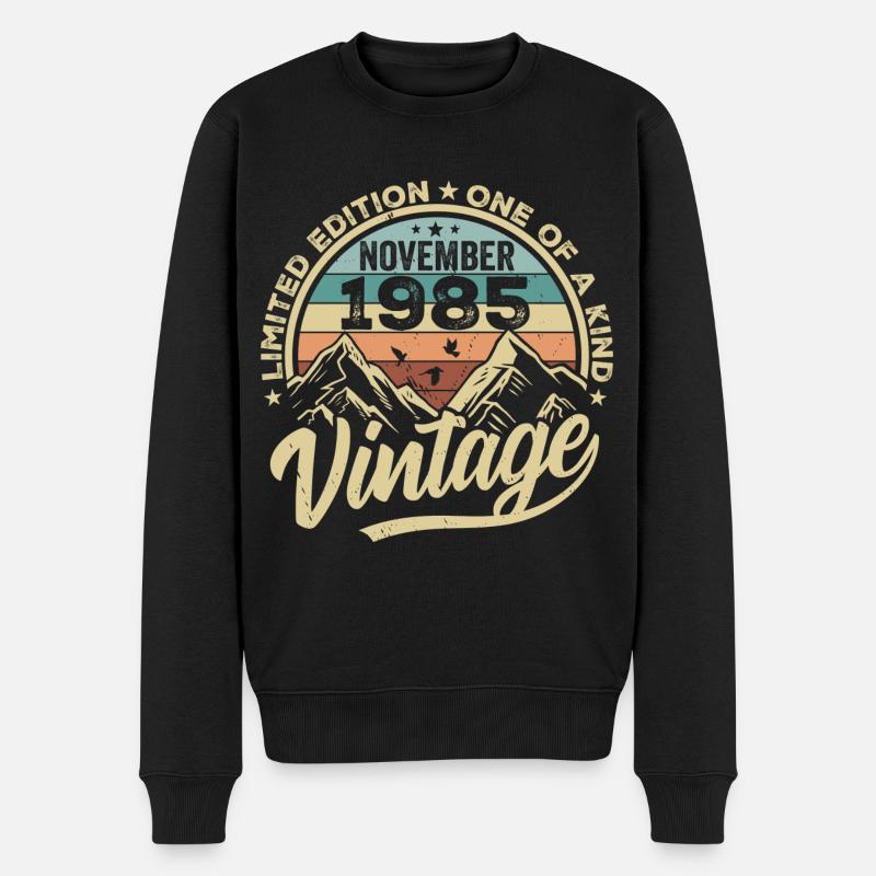 Legendär seit November 1985 - Limited Edition 1985 - Männer Premium Bio Pullover - Schwarz