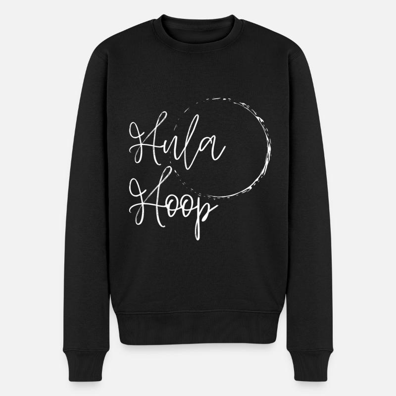 Hula-hoop manuscrit - Pull Premium bio Homme - noir