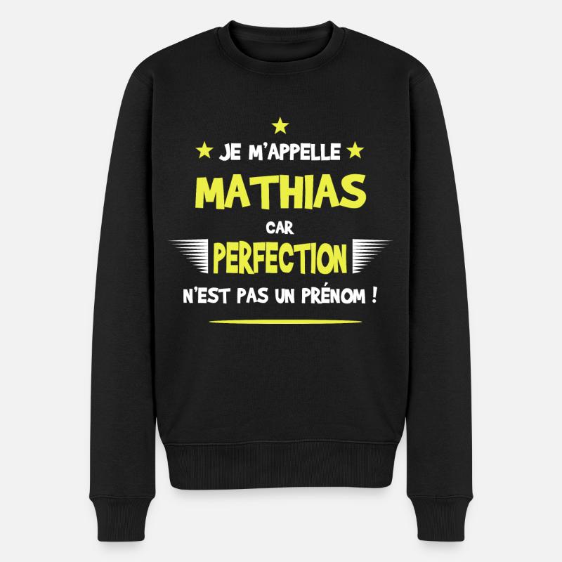 Mathias cadeau humour et drôle - Pull Premium bio Homme - noir