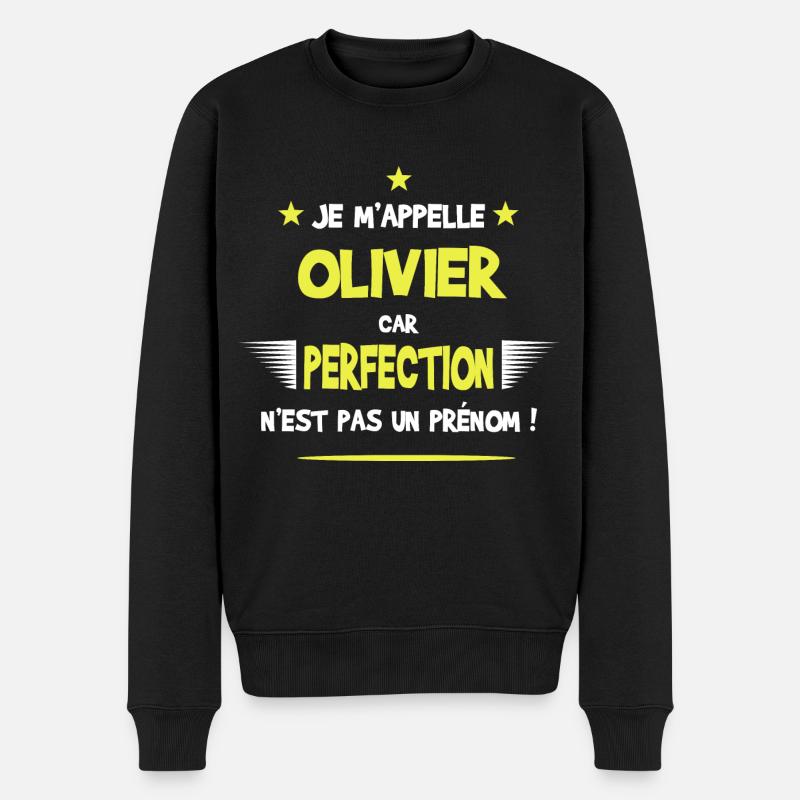 Olivier cadeau humour et drôle - Pull Premium bio Homme - noir