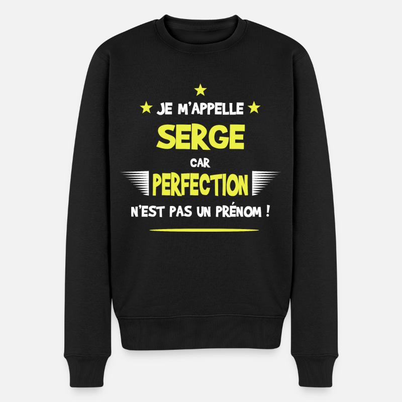 Serge cadeau humour et drôle - Pull Premium bio Homme - noir