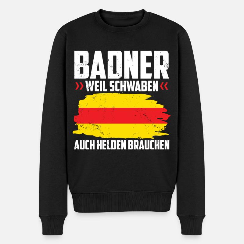 Badner Geschenke | Baden Badisch Badener Karlsruhe - Männer Premium Bio Pullover - Schwarz