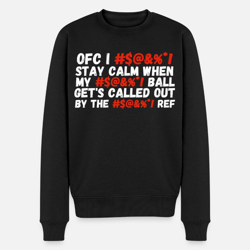 JE RESTE CALME - Pull Premium bio Homme - noir