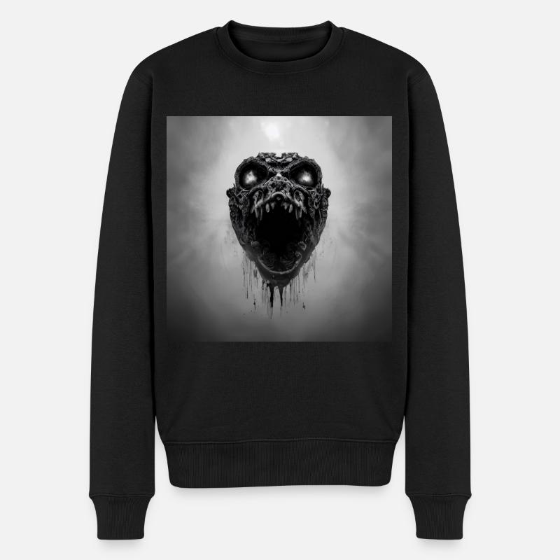 Crâne de serpent - Pull Premium bio Homme - noir