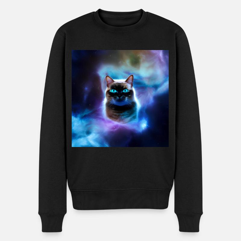 Chat dans l’espace - Pull Premium bio Homme - noir
