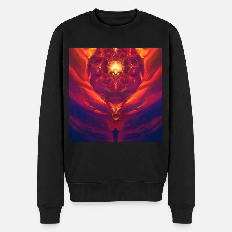 Feuerteufel - Männer Premium Bio Pullover - Schwarz