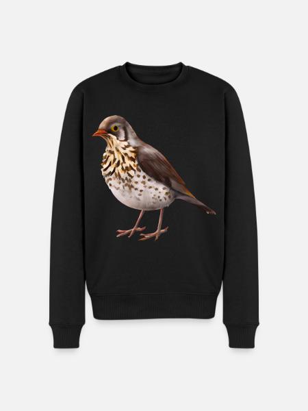 Grive oiseau - Pull Premium bio Homme - noir