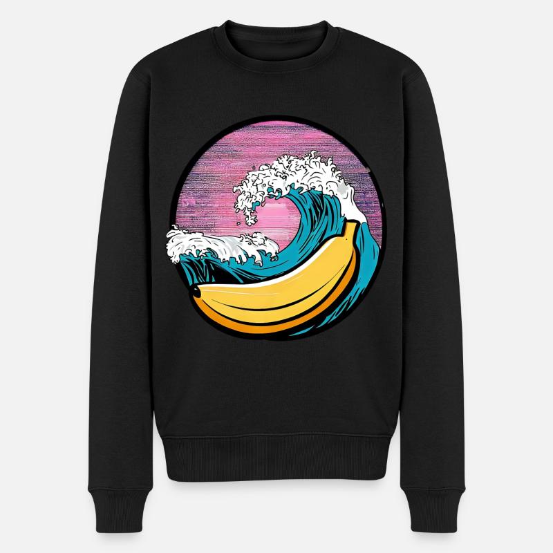 Surf Banana Sunset - Pull Premium bio Homme - noir