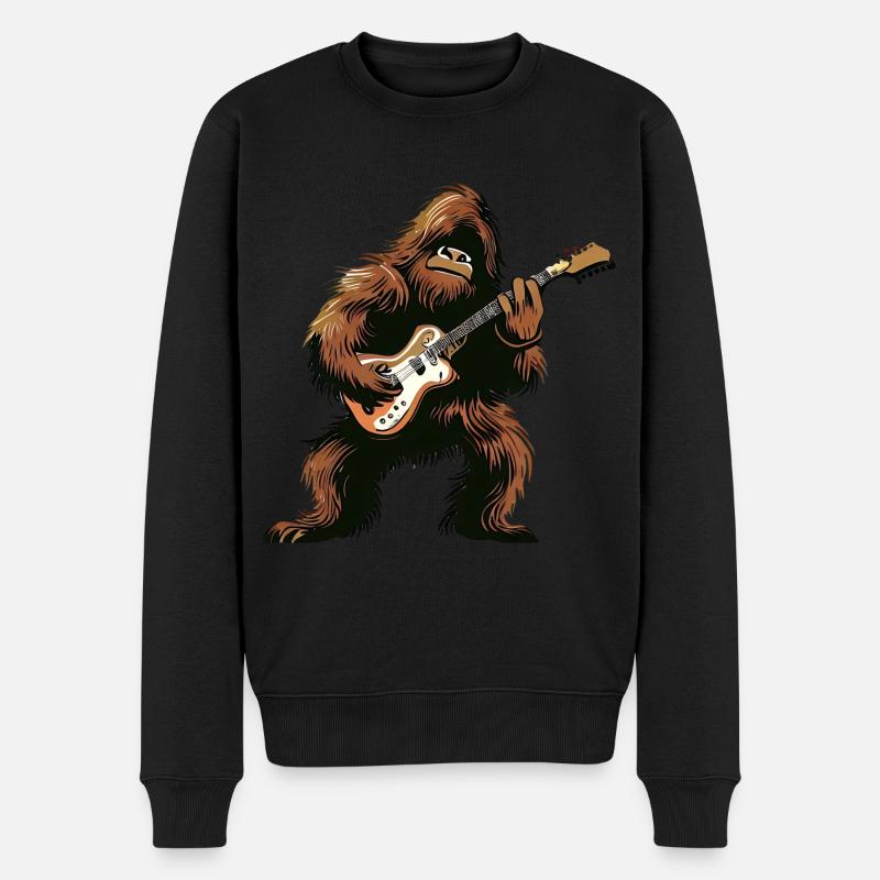 Bigfoot joue de la guitare - Pull Premium bio Homme - noir