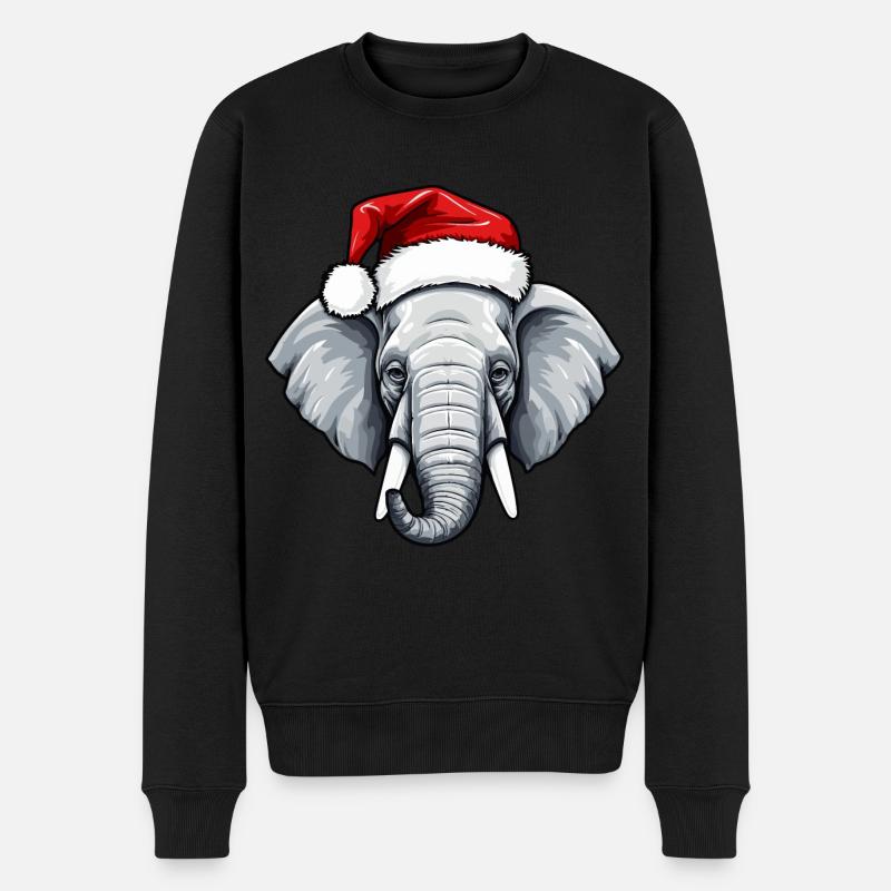 Noël tête d’éléphant - Pull Premium bio Homme - noir