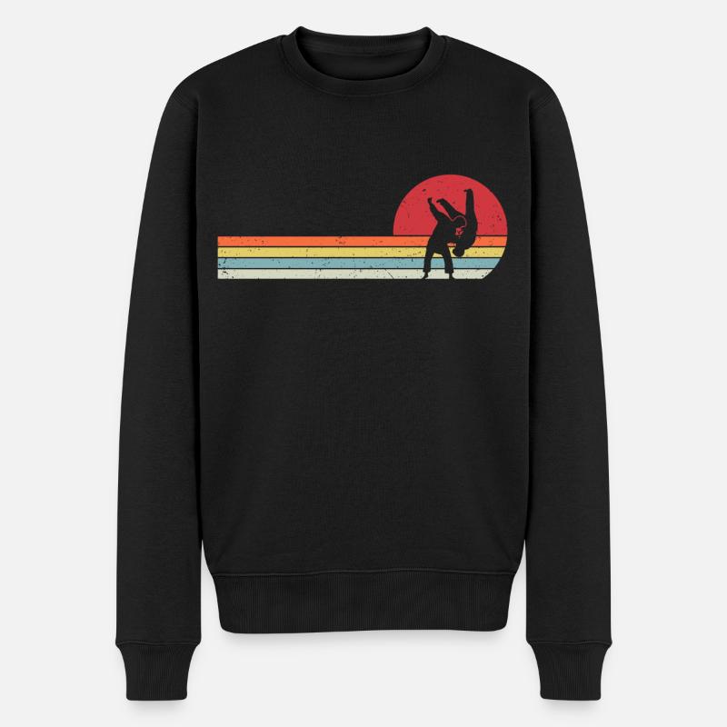 Retro Judo - Pull Premium bio Homme - noir